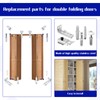 Bifold Door Track Kit,6 Pcs Bi-Fold Door Repair Kit,Metal Top
