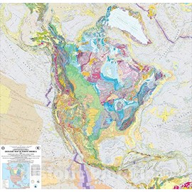 Historic Pictoric Map : Geologic map of North America, 2005 Cartography Wall Art : 36in x 36in