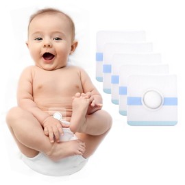 ENLUNTRA Belly Button Shaper with Waterproof Cotton Pads(5 Pieces),Baby Belly Band,Baby Belly Button Band,Baby Belly Button wrap 8×8cm