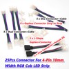 COB LED Connectors Kit, 25Pcs 5/8/10/12mm, 8Pcs Gapless, 10Pcs Connector+Cable,