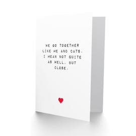 Artery8 Valentines Day Greeting Card Fun Funny Humour From Cat Lover For Him or Her