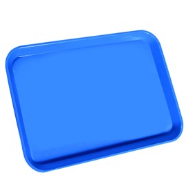 1Pcs Autoclavable Dental Procedure Tray Lockable Set up Flat Trays Size B (Ritter),Plastic Instrument B-Lok Flat Trays, 13.25 x 9.75X 0.875 Inches (1, Electric Blue)