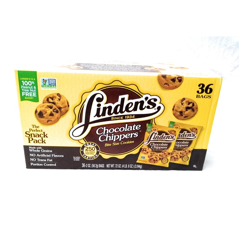Linden's Chocolate Chippers Bite Size Cookies 36 - 2 oz