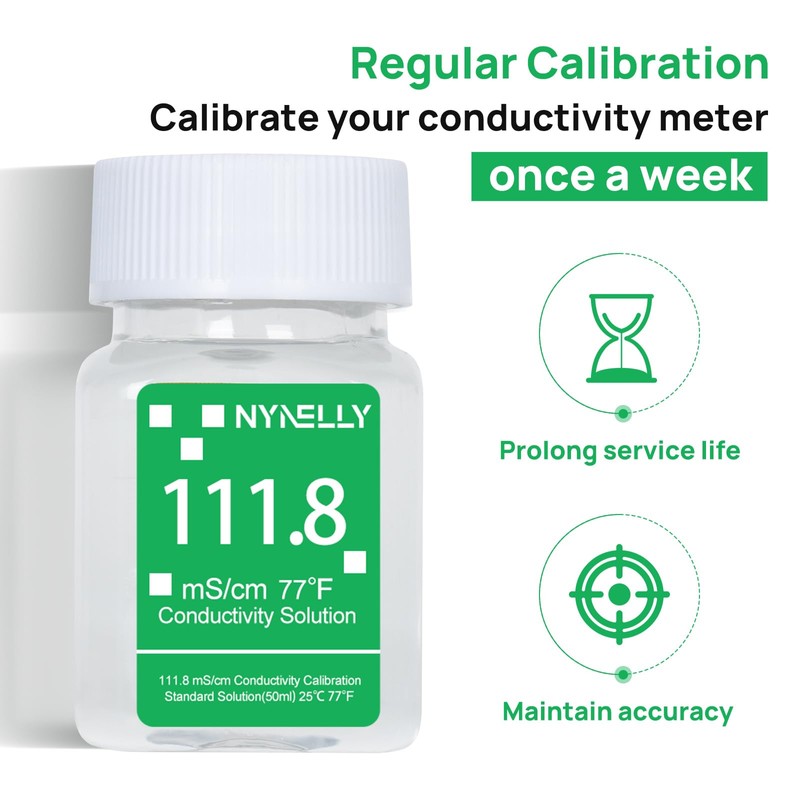 Nynelly 111.8 mS/cm Calibration Solution for Salinity Tester, EC Meter,