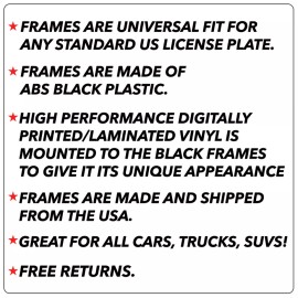 Alumni StarFleet Academy Star Trek Black License Plate Frame