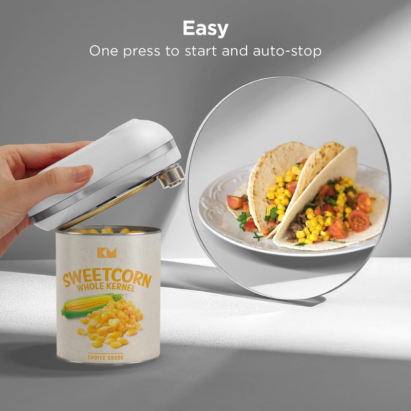 Kitchen Mama Mini Plus Rechargeable Electric Can Opener: USB-C Charging,
