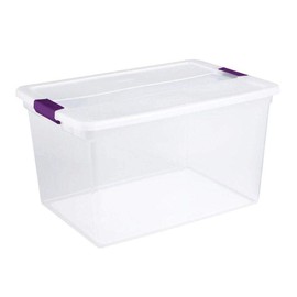 Sterilite 66 Quart Clear Storage Container Box (6 Pack) and 27 Quart Storage Tote (6 Pack)