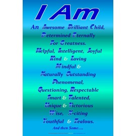 I Am alphabet Affirmation Poem for Black Children, Black History Month Posters,