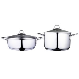 Serenk Pots and Pans Set Stainless Steel, Non Stick, 7 Pieces, Non Toxic Cokware, Induction Cookware, w/Pots & Pans & Saucepans, Cooking Sets Pots and Pans (Pot Set 4 Pc)