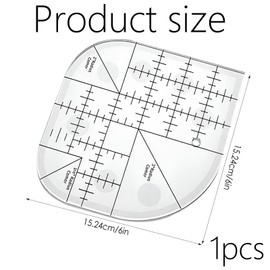 Curved Corner Cutter, Patchwork Ruler, Tailor Ruler, Curve Cutting Ruler, Quilt Ruler, Curve Ruler, Tailoring Supplies, Sewing Ruler for DIY, Sewing Accessories, Patchwork Square Ruler