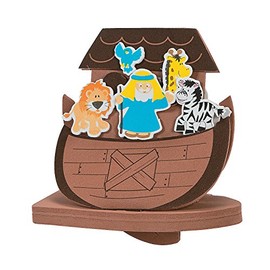 Fun Express 3D Floating Noah's Ark Crafy Kit - Makes12 - DIY Crafts for Kids and Sunday School Activities