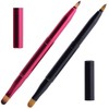 2 Pcs Retractable Lip Brushes Portable Dual End Lipstick Brush