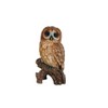 Hi-Line Gift Ltd Tawny Owl on Stump, 6.75", Brown