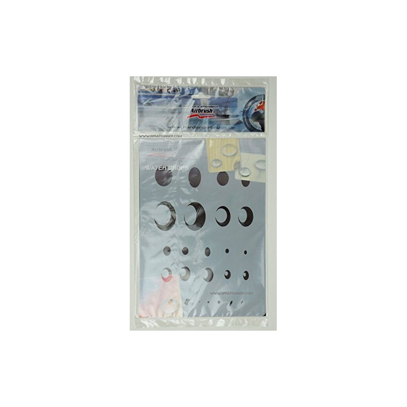 Harder and Steenbeck Airbrushing Stencil Step by Step 'Water Drops"