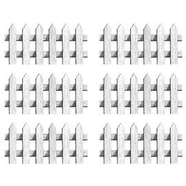 Beistle 6 Piece Cardstock Paper White Picket Fence Cut Outs Border Decorations For Summer Garden Tea Parties And Classroom Bulletin Board Décor 12" x 24.75"