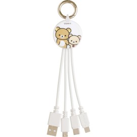 San-X Rilakkuma EM32901 Multi Charging Cable H 5.7 x W 1.8 x D 0.6 inches (145 x 45 x 15 mm)