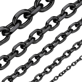 316L Stainless Steel Black Chain Necklace 26 inch Long Men's Fashion Jewelry