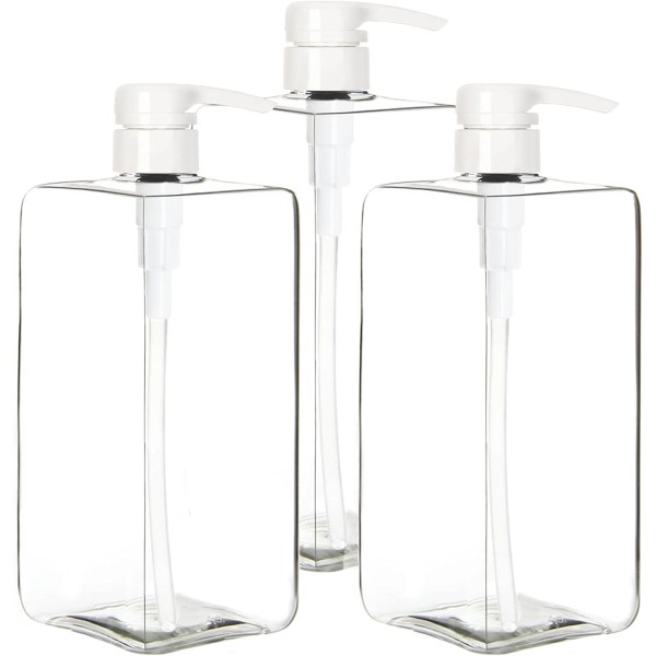 Youngever 3 Pack Pump Bottles for Shampoo 32 Ounce (1