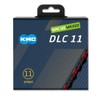 KMC Bicycle Chain, DLC11 Waxed Black/Red, 1/2 Inch x 11/128