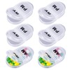 6 Pack Pill Organizer Pocket Small Case Holder Am Pm