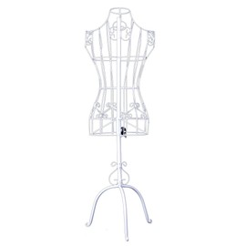 White Wire Torso Mannequin Women's Display