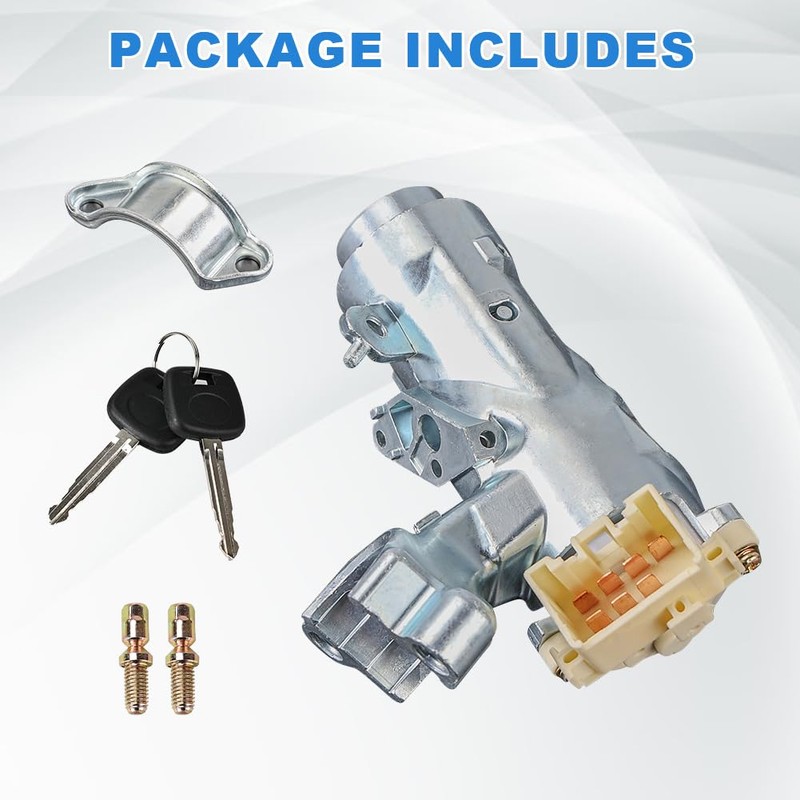 WMPHE Ignition Switch Steering Lock Cylinder with 2 Keys Bracket