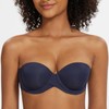 MELENECA Women's Push up Strapless Bras with Lift Stay Put