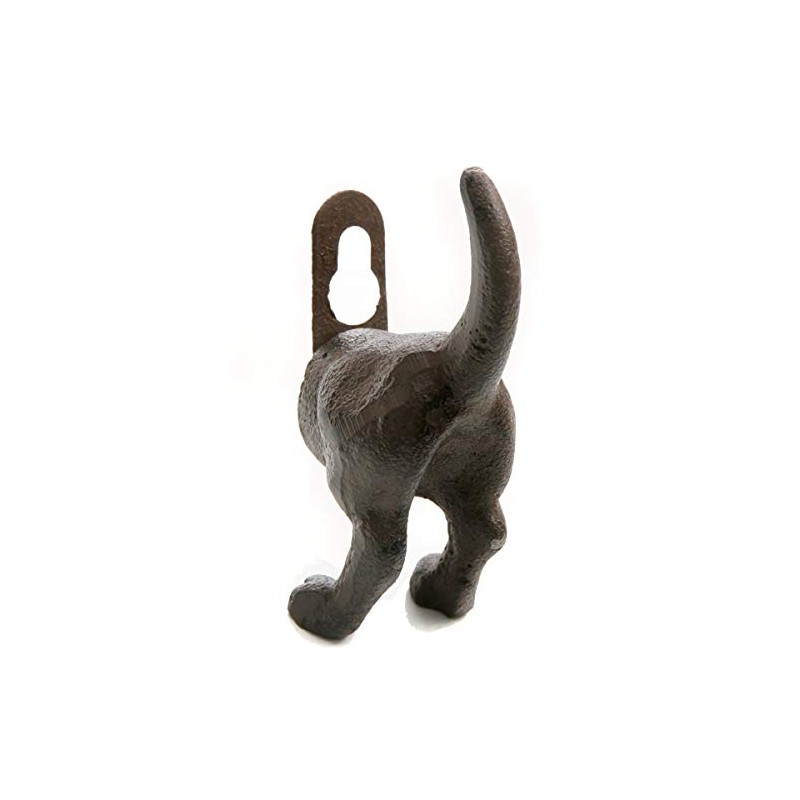 Heavy Cast Iron Dog Wall Hook Antique Look 8.5 cm