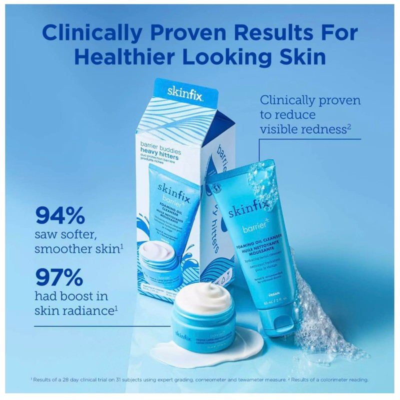 Skinfix Barrier Buddies: Heavy Hitters Cleanser + Triple Lipid-Peptide Cream