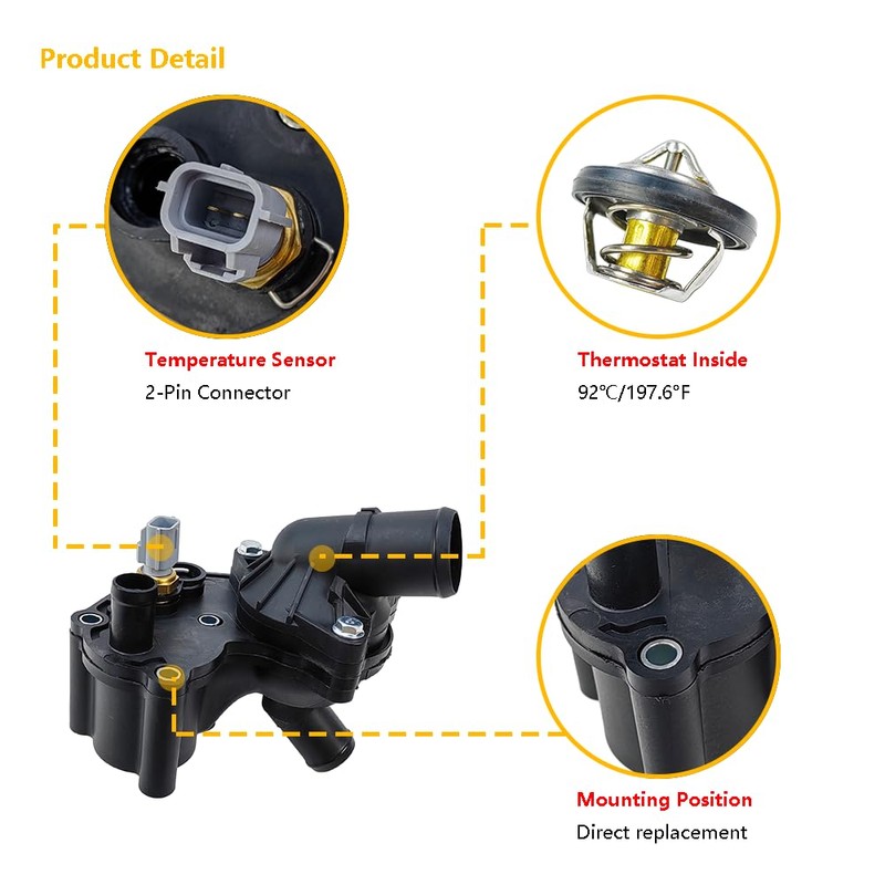 Thermostat Housing Kit Assembly w/Sensor | Fit for Ford Explorer