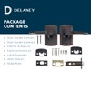 Delaney Callan Hardware Artino Passage Door Handle, Fits Doors 1-3/8