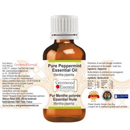 Greenwood Essential Pure Peppermint Essential Oil (Mentha piperita) Steam Distilled 10ml (0.33 oz)