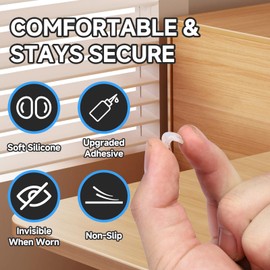 5 Pairs Eyeglasses Nose Pads Compatible with Warby Parker Eyeglasses, Soft Silicone Glasses Pads, Self-Adhesive Anti-Slip Nose Pad for Eyeglass and Sunglasses