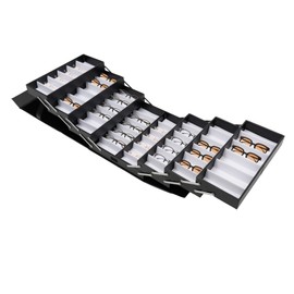 InSyoForeverEC Sunglasses Organizer, Multiple Eyeglasses Eyewear Display Case, Eyeglasses Storage with 48 Compartments, Sunglass Glasses Display Drawer Lockable Case Organizer, for Women Men