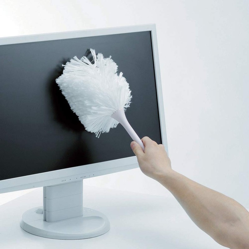 エレコム クリーナー ブラシ 傷のつかないやわらかタイプ 吊り下げ保管 ウォッシャブル ほこりとり ホワイト KBR-012WH