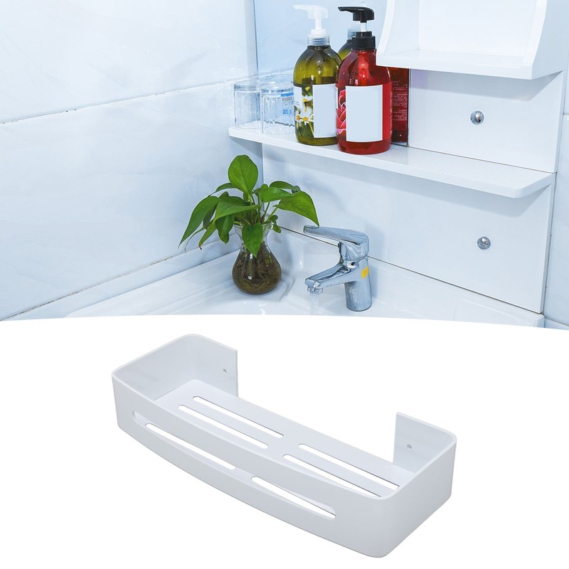 Wall Mount Bathroom Shelf Shower Bath Rack Single Layer Space