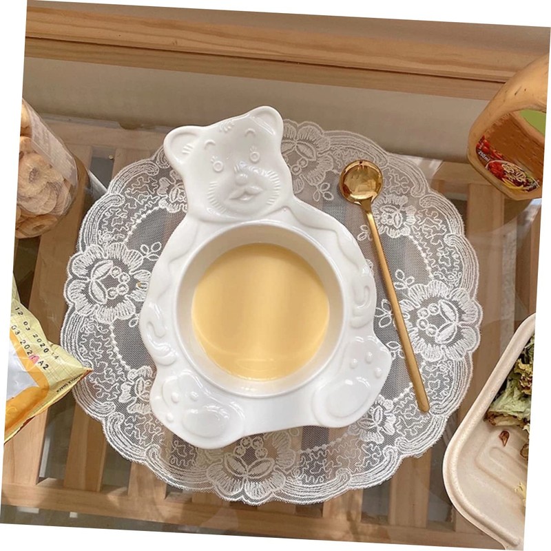 MAGICLULU 1Pc Creative Bear Shaped Ceramic Steamed Egg Mold High