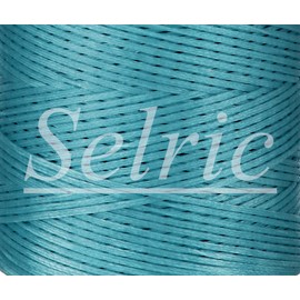 Selric [32 Colors Available] 150D 0.8mm 284Yards Flat Waxed Thread Hand Stitching Cord Leather Craft Tool Leather Stitching Sewing (Sky Blue)