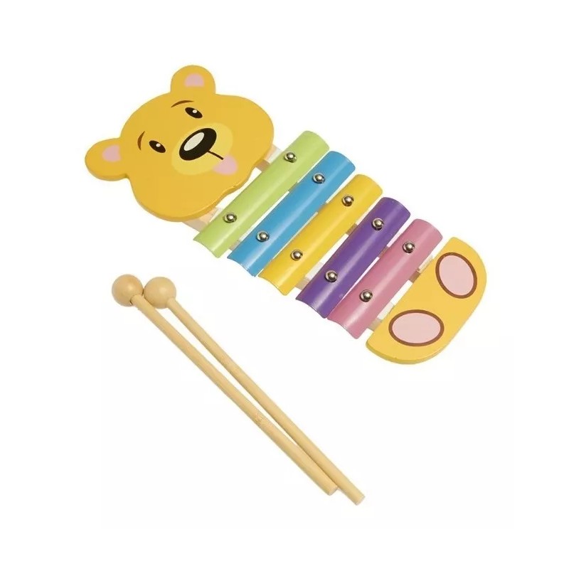 CL Xilófono Infantil Didáctico De Madera Cuenta Con 5 Notas