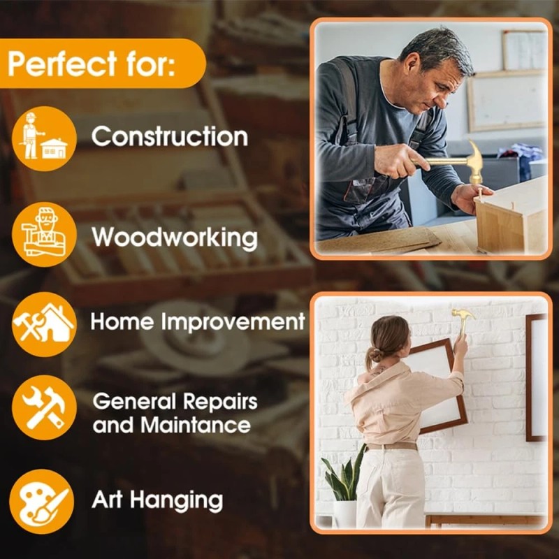 Kinobo Multifunction Hammer 6 in 1 with Slotted/Flat Head Phillips