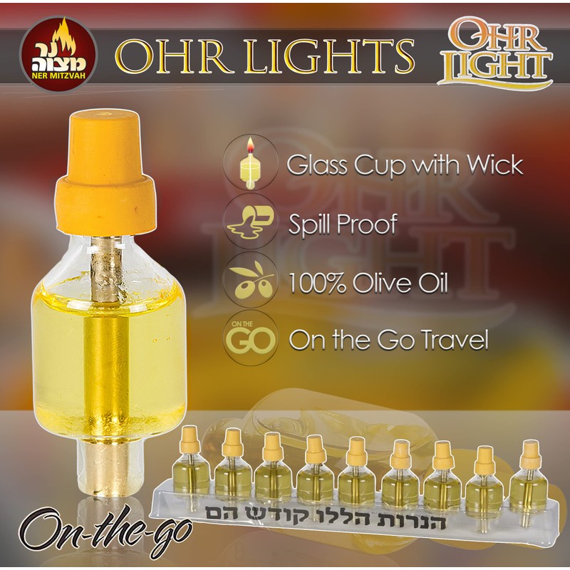 Ner Mitzvah On The Go Travel Menorah Set - 9