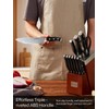 Knife Block Set, FOHERE 14 Pieces Razor-Sharp Self Sharpening Knife