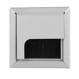 Garosa Organizador de Cables Cuadrado para Escritorio de Computadora con Orificios de Aluminio y Cepillo 4mm para Gestión de Cables y Escritorio Pequeño