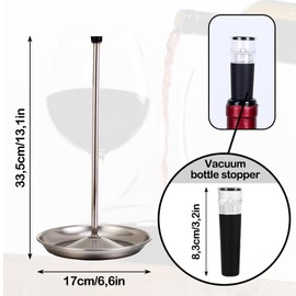 Flaschenständer Zum Abtropfen, Edelstahl Flaschenhalter Abtropfständer, Flaschen Trockenständer, Edelstahl Dekanter Rack Halter, Trocknen Dekanter Stand Upside Down, Für Weckruf, Küche, Esstisch, Bar