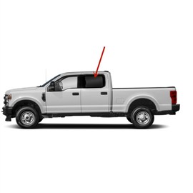 Driver Left Side Rear Door Window Door Glass Compatible with Ford Ford F150 4 Door Crew Cab 2015-2022 Models / F250 F350 F450 F550 4 Door Crew Cab 2017-2022 Models