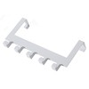 Metal Powder Coated Over The Door 5 Hooks White, Hooks,
