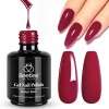 Beetles Red Gel Nail Polish, 1 Pcs 15ml Wine Red