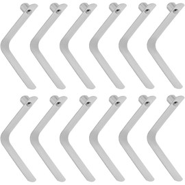 THJOPOKEEL 12 Pack Tent Pole Clips Steel V Shaped Single Pin Push Button Spring Clips Lock Tube Pole Clips for Camping Awning Kayak Paddle Snaps