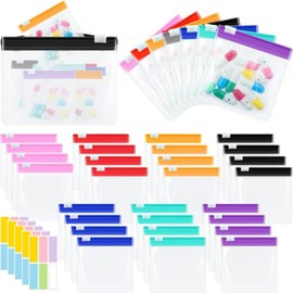 XFJSAK 29-Piece Zipper Pill Pouch Set - Reusable Clear Plastic Pill Pouches with Slide Lock - Travel Medication Organizer