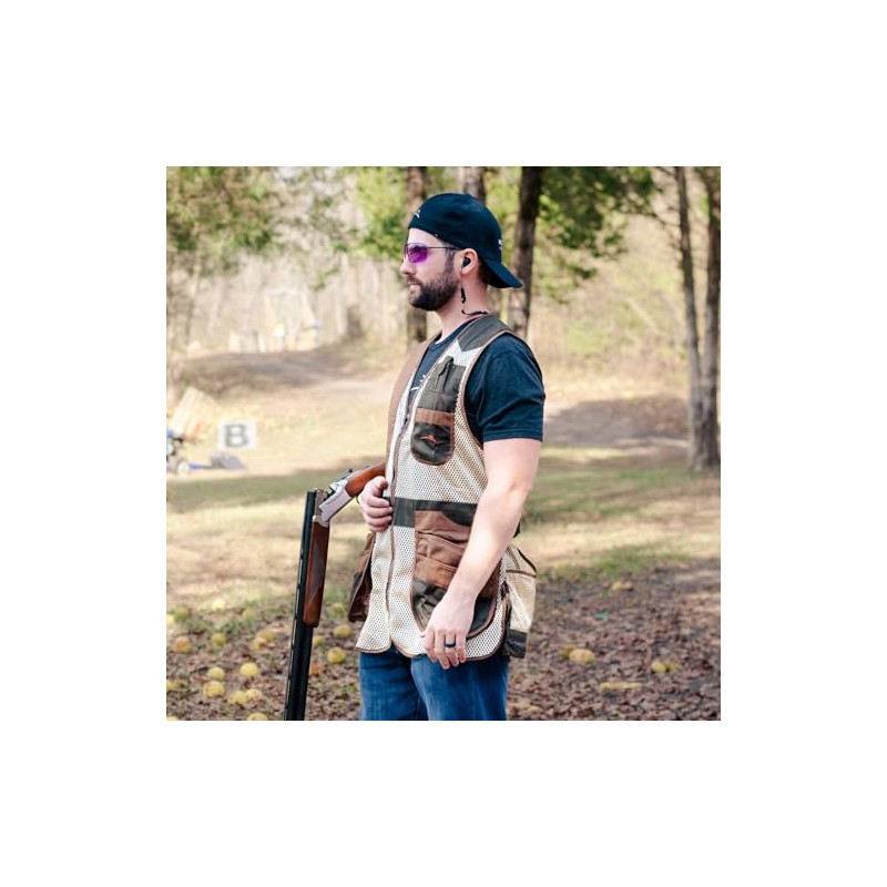 Wild Hare Shooting Gear Heatwave Mesh Vest, Forest Green/Brown (Medium,